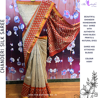 Chanderi Maheshwari Silk Saree SHPSCDS24509