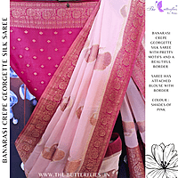 BANARASI CREPE GEORGETTE SILK SAREE  SFHSCRE24600