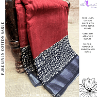 LINEN COTTON SAREE ssgSLIN24650