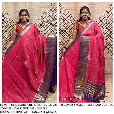 CREPE SILK SAREE NISSCRE24701
