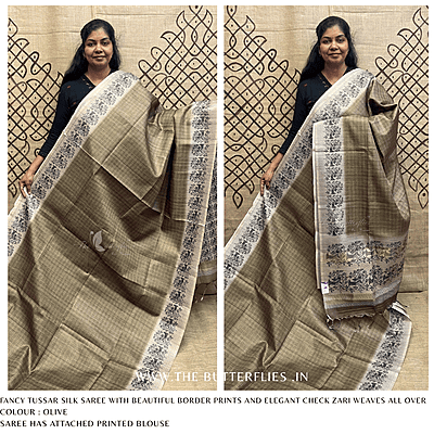 FANCY TUSSER SILK SAREE SFHSTSK24627