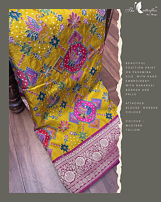 PASHMINA SILK SAREE  RJASPMS24871