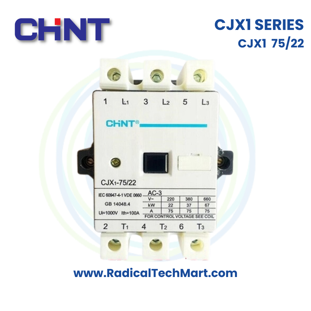 Chint CJX1-75/22 Heavy Duty 3P Contactor with 110V Coil