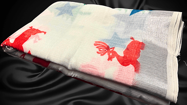 Linen Silver Border Christmas Saree