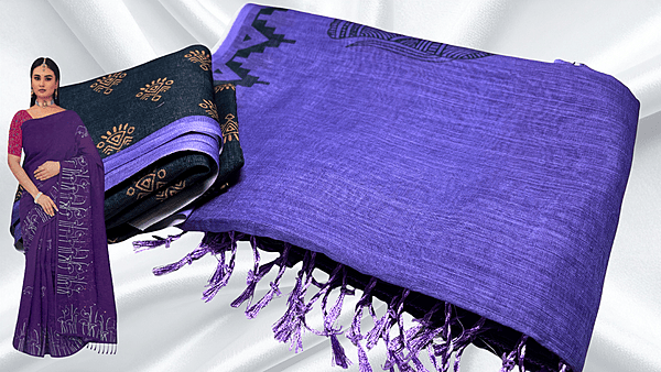 Cotton Queen Trending Saree - Purple