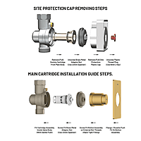 MP-GG-5216 Metropole Forged Brass WC Flush Valve 25mm (1" Inch) With Exposed Shut Off Provision & Square Plate (Glossy Gold)