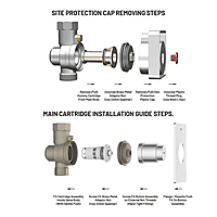MP-5217 Metropole Forged Brass WC Flush Valve 32mm (1.25" Inch) With Exposed Shut Off Provision & Square Plate