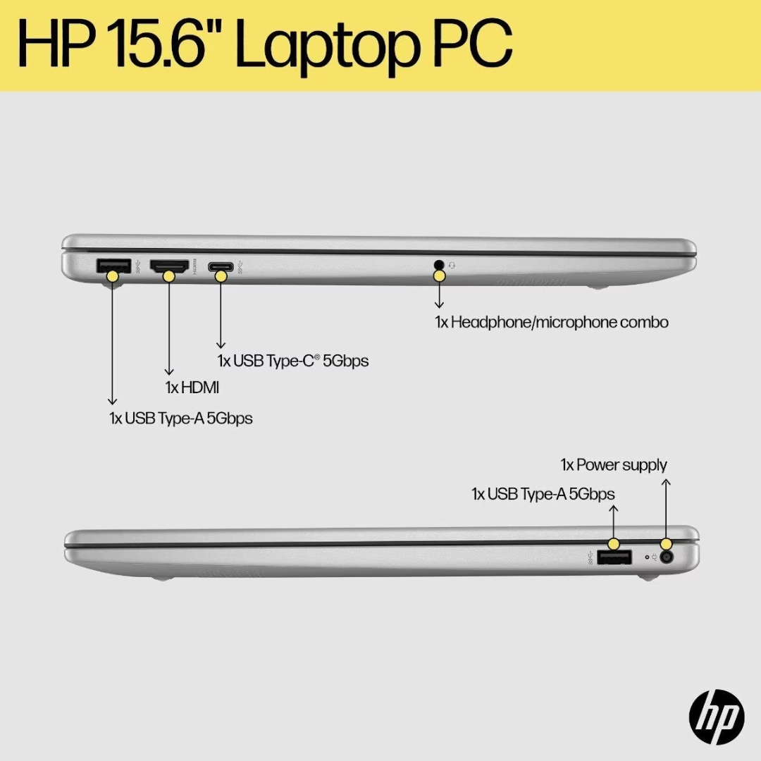 HP Laptop 15-FD0154AU, AMD Ryzen 3 (15.6) , Silver
