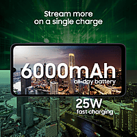 Samsung Galaxy A07 5G Smartphone (Black, 6GB RAM, 128GB Storage)