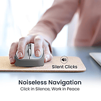 Portronics Toad 34 Wireless Mouse (White) with 2.4 GHz Wireless, Adjustable Sensitivity