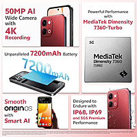 vivo Y51 Pro 5G (Festive Red, 8GB RAM, 128GB Storage)