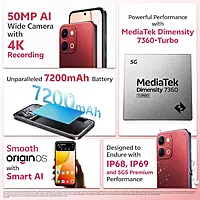vivo Y51 Pro 5G (Festive Red, 8GB RAM, 128GB Storage)