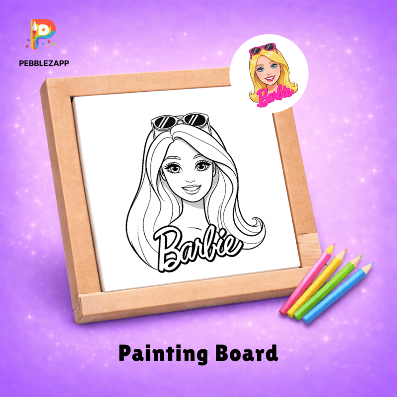 Barbie doll coloring