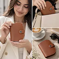 The Nomad Tan Leather Wristlet Wallet