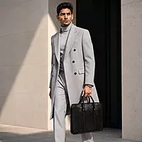 Sovereign Croc-Embossed Genuine Leather Executive Briefcase Laptop Bag