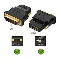 DVI D 24+1 Male to HDMI Female High Speed Adapter Converter | Gold Plated Support 1080P for HDTV, Plasma, DVD, Projector, Computer