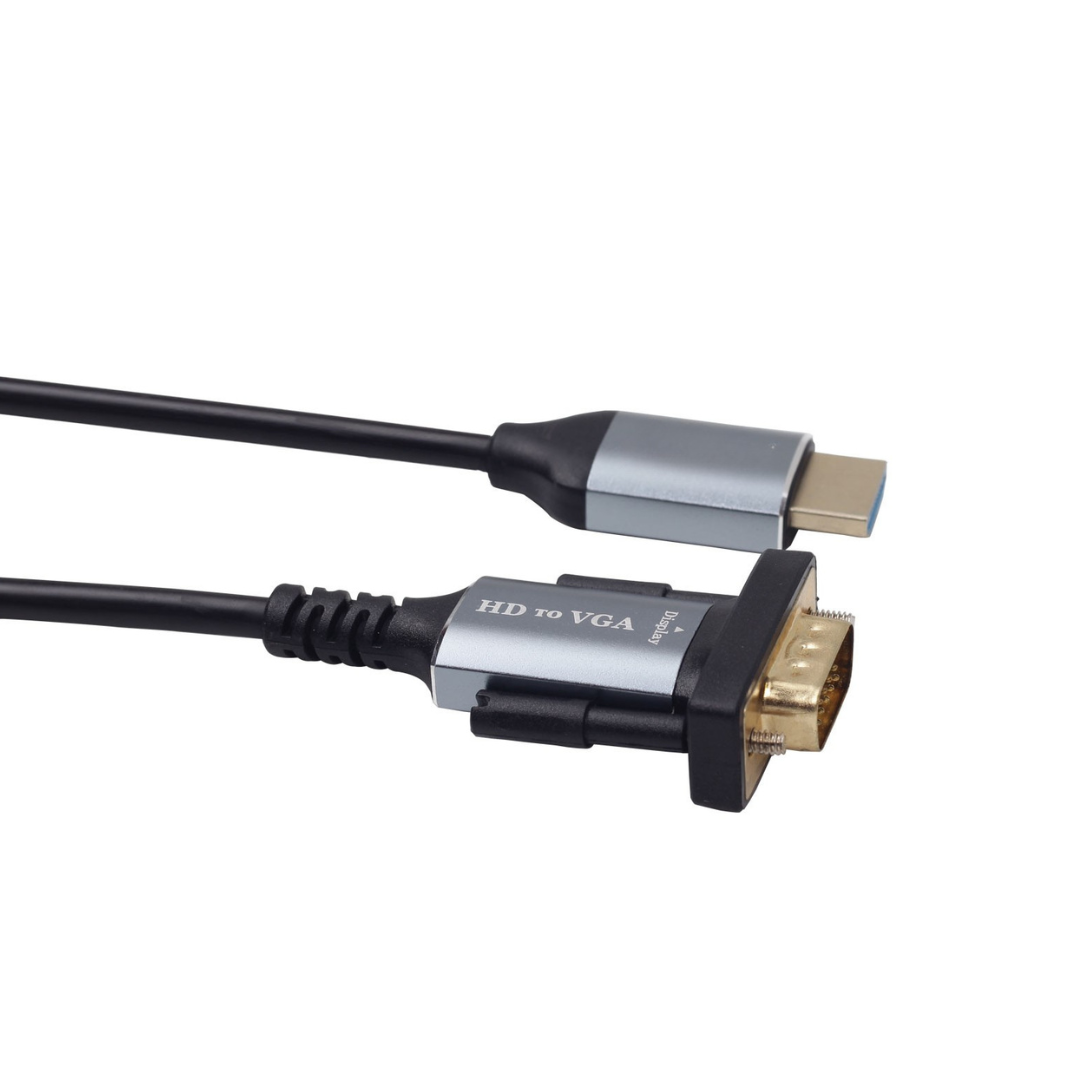 Hdmi (M) To Vga (M) Cable Adapter, Gold-Plated  for Computer, Desktop,Laptop, Pc, Monitor, Projector, Hdtv, and More (Not Bidirectional) -1.8m