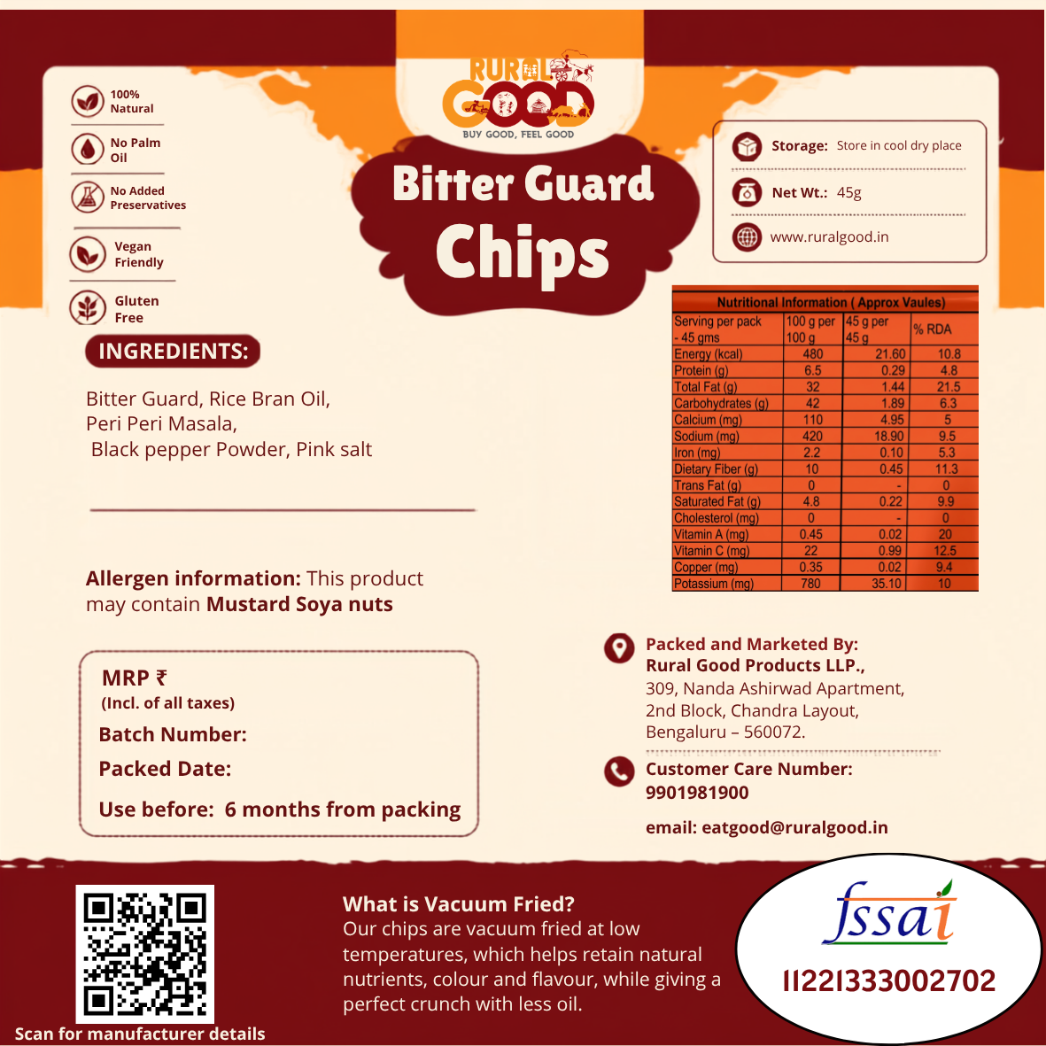 Bittergourd Vacuum Fried Chips Bittergourd Vacuum Fried Chips