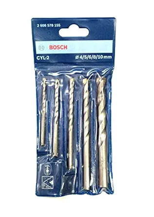 Bosch 2608578155 Masonry Drill Bits Set-CYL-2 (4,5,6,8,10mm)