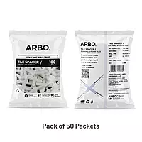 2MMSPACER-5000PCS ARBO Tile Spacer 2mm (5,000 Pcs/Bag - 50 Packets × 100 Pcs)