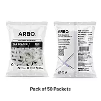 4MMSPACER-5000PCS ARBO Tile Spacer 4mm (5,000 Pcs/Bag - 50 Packets × 100 Pcs)