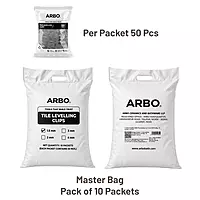 1.5MMCLIP-500PCS ARBO Tile Levelling Clip 1.5mm (500 Pcs/Bag - 10 Packets × 50 Pcs)