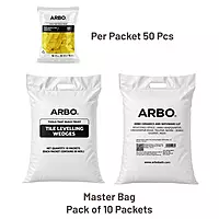 WEDGE-500PCS ARBO Tile Levelling Wedges (500 Pcs/Bag - 10 Packets × 50 Pcs)