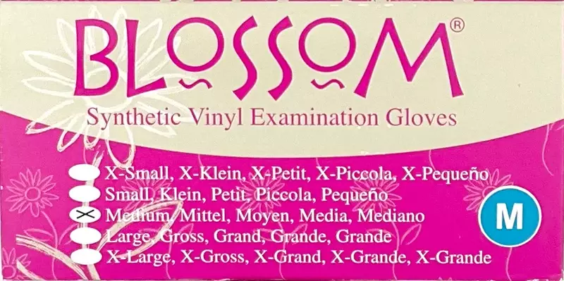 Blossom Powder-Free Latex Examination Gloves pH 5.5