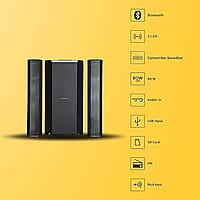 Philips Convertible Soundbar MMS8085B 2.1 Channel 80W with USB, Bluetooth Connectivity (Black) | Superior Sound Philips Convertible Soundbar MMS8085B 2.1 Channel 80W with USB, Bluetooth Connectivity (Black) | Superior Sound