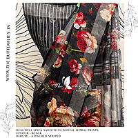 PURE LINEN SAREE YBRSLIN23445 PURE LINEN SAREE YBRSLIN23445