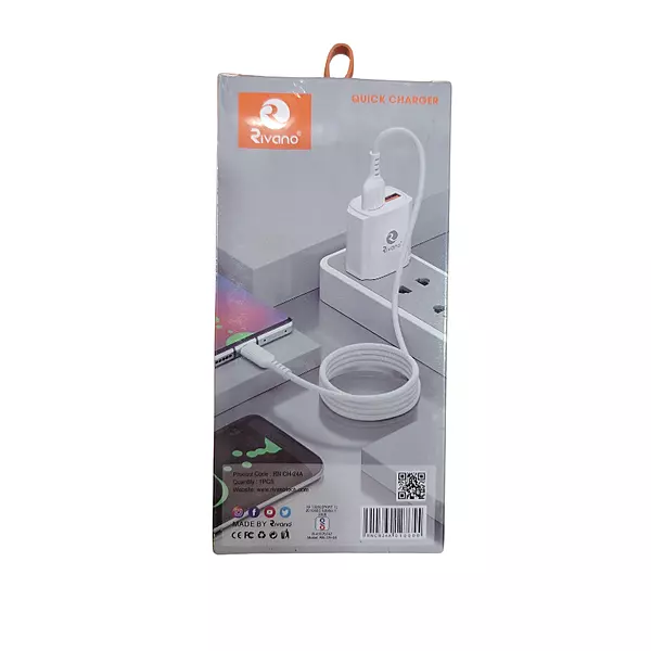 Rivano RNCH24A Charging Adapter – Fast & Efficient Charging | Compact Design | Reliable Power Output