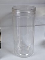 800ml transparent PET cookie jar with a secure airtight lid