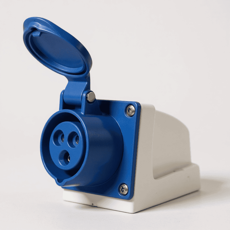 32A Industrial Wall Mount Type Socket - 3 Pin