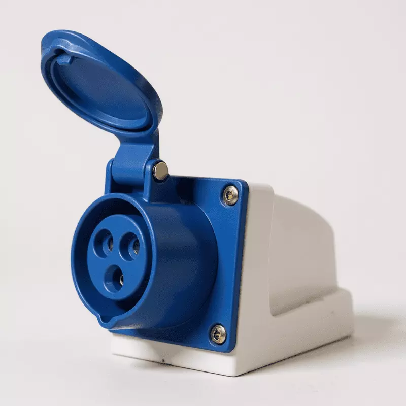 32A Industrial Wall Mount Type Socket - 3 Pin