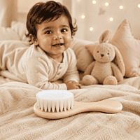 H15 Wooden Baby Hair Brush for Toddler, Infant | Soft Bristles Brush for New Born