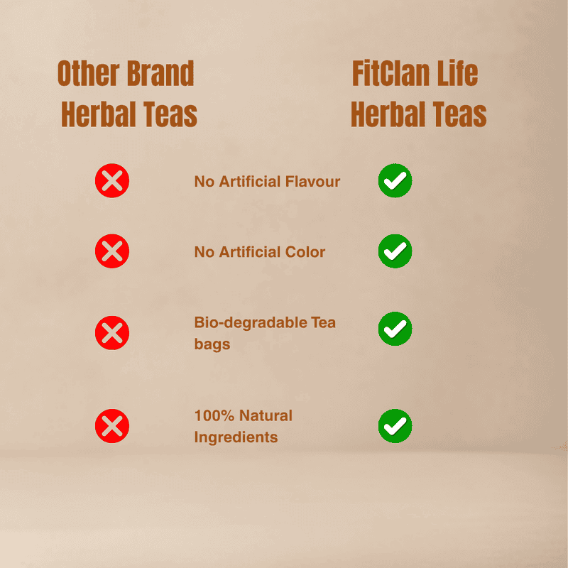 5-in-1 Wellness Experience (20 Tea Bags) | FitClan Life Ayurvedic Herbal Tea Sampler Pack