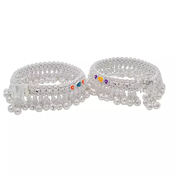 Sterling Silver Baby Anklets (Payal) 6 Inch Grand
