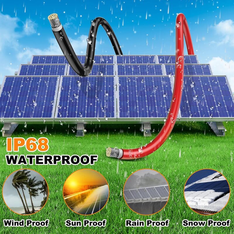 6mm² DC Solar Cable Set – Red & Black | Tinned Copper Wire [Sanflex]