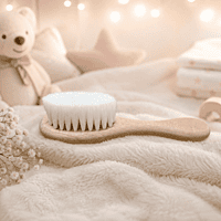 H15 Wooden Baby Hair Brush for Toddler, Infant | Soft Bristles Brush for New Born