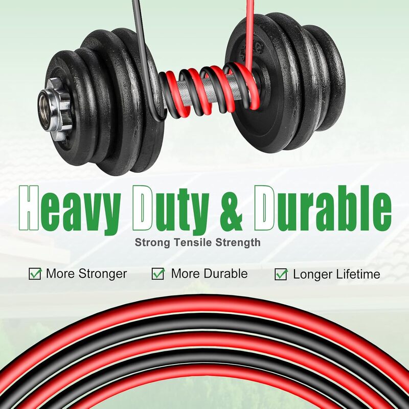 6mm² DC Solar Cable Set – Red & Black | Tinned Copper Wire [Sanflex]