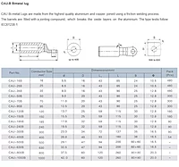 150mm² AlCu Bimetallic Cable Lug