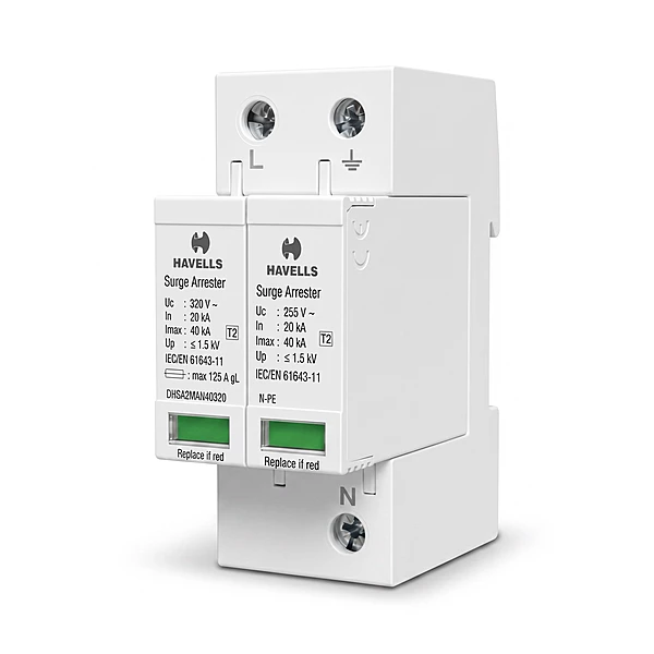 Havells AC SPD β 1 Phase 2-Pole | Type-2 SP+N 320V, 40kA