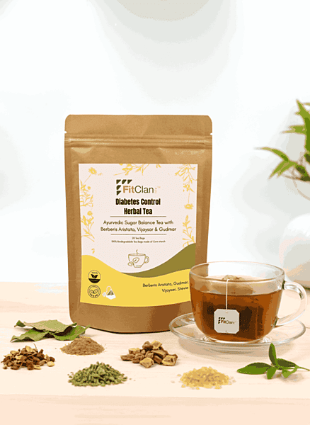 Diabetes Control Herbal Tea | Ayurvedic Sugar Balance Tea with Gudmar & Vijaysar