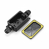IP68 2-Way Waterproof Junction Box | UV-Resistant Outdoor Enclosure with PG9 Cable Glands