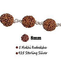Silver Capped Rudraksha Bracelet