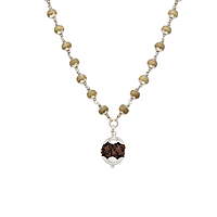 Silver Tied Tulsi Mala with Rudraksham Pendant