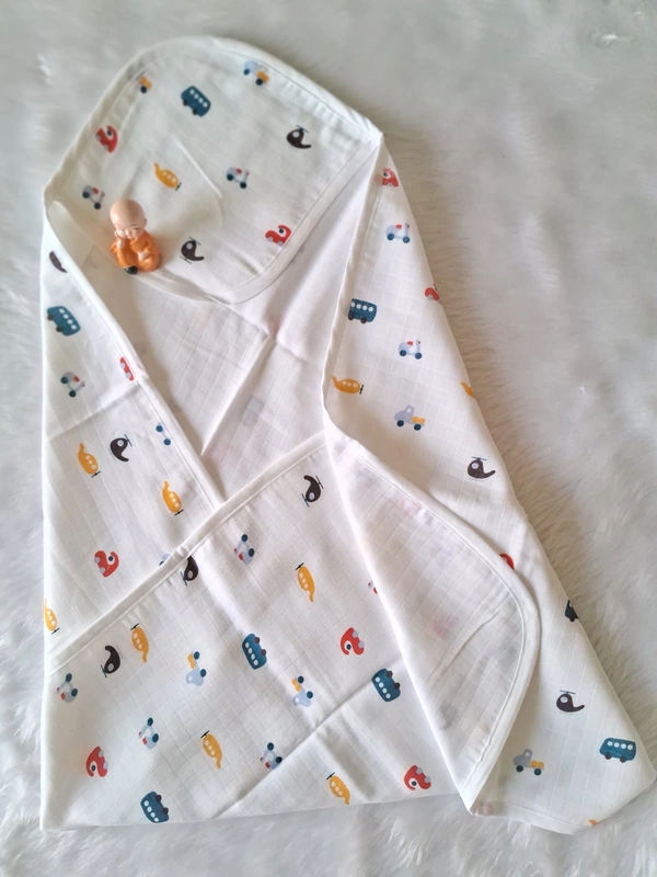 Muslin Double layer cap towel (0-24 Months)