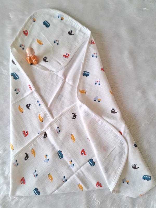 Muslin  Double layer cap towel (0-24 Months)