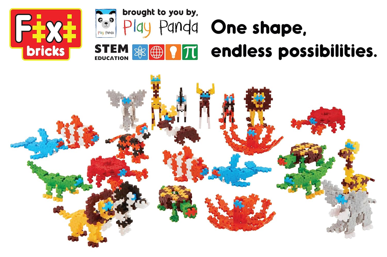 Fixi Bricks - Giraffe & Elephant