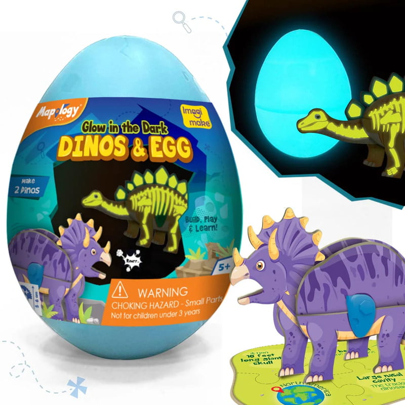 GID Dinos & Egg - Blue Bracio